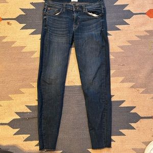 Hudson Harkin crop super skinny jeans.